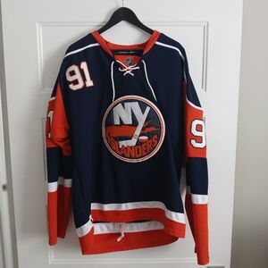 CCM Navy and Orange Crewneck Sweater